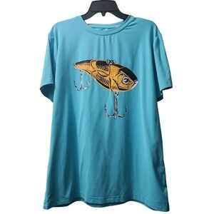 Under Armour Fish Graphic T-Shirt HeatGear‎ Loose Fit Large